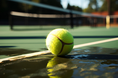 阳光下的网球园背景图片