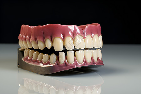 制作的口腔牙齿模型背景图片