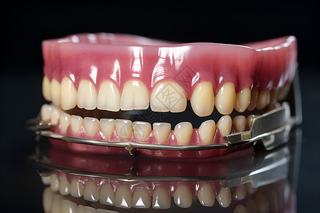 制造的牙齿模型背景图片