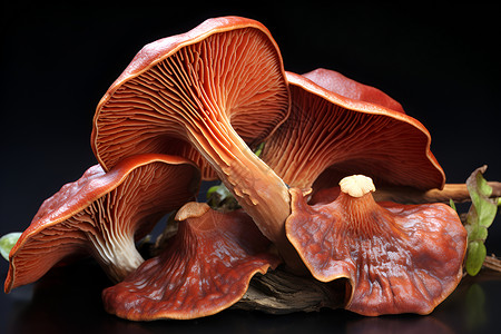 采摘的蘑菇背景图片