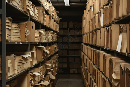 工作档案素材陈列室中的珍贵档案背景