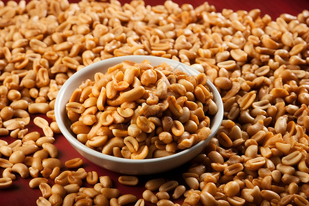 健康营养的剥壳小麦背景图片
