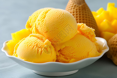 可口细腻的冰淇淋背景图片