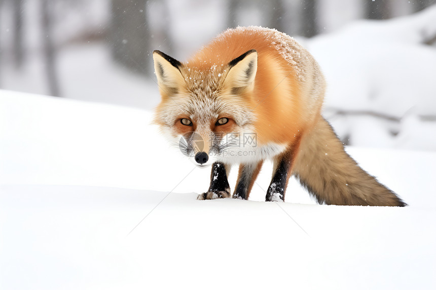 雪中的狐狸图片