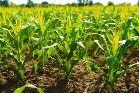 夏日玉米地玉米地素材高清图片