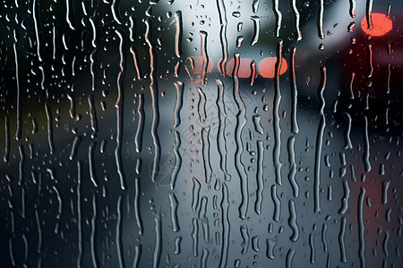 窗户上的雨水背景图片