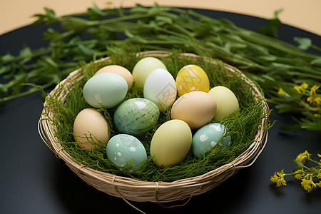 复活节的彩蛋背景图片