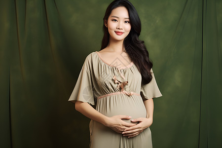 孕妇的微笑背景图片