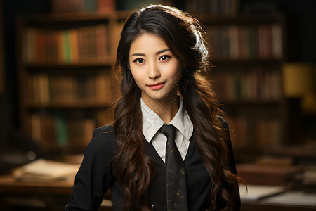 亚洲年轻女性背景图片