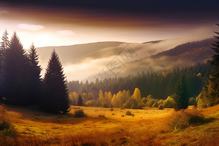 秋季山林背景图片