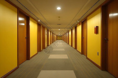 酒店中宽敞干净的走廊背景图片