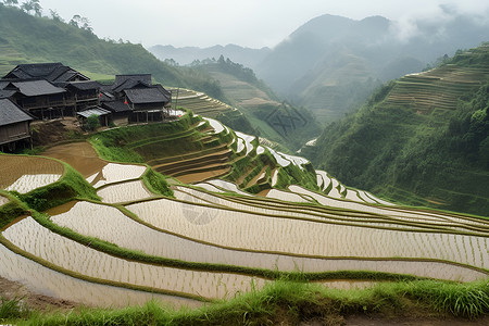 田园风光背景图片