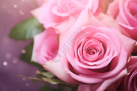 梦幻的粉色玫瑰花朵背景图片