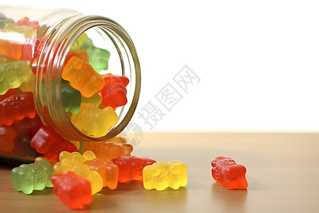 甜蜜诱人的小熊软糖背景图片