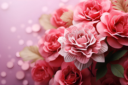 粉色的植物玫瑰背景图片