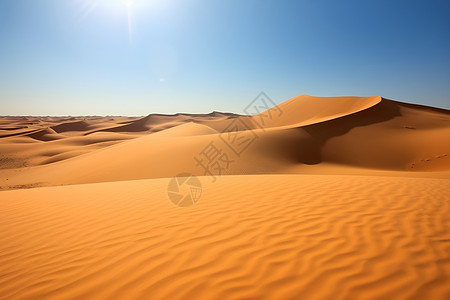 炎热的夏季著名的撒哈拉沙漠景观背景