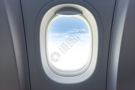 飞机窗外的美丽景观背景图片