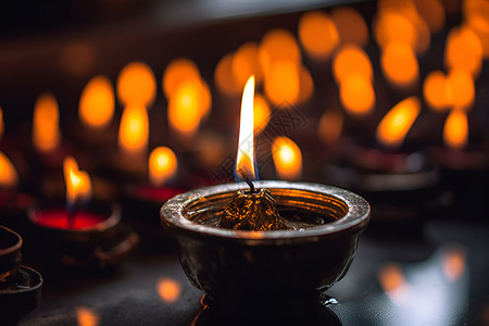 传统祭祀节日祭祀文化的蜡烛烛光背景
