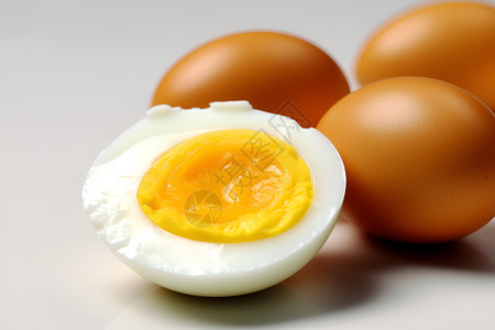 煮沸健康饮食的鸡蛋背景