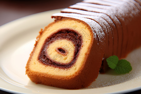 甜圈形面包卷盘子里面甜美的蛋糕背景