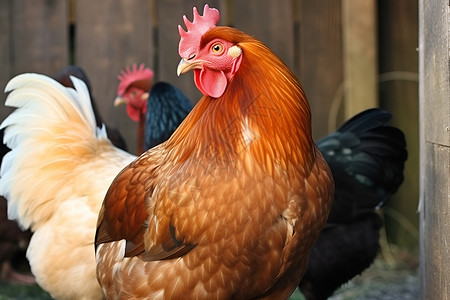 农业养殖的鸡舍背景图片