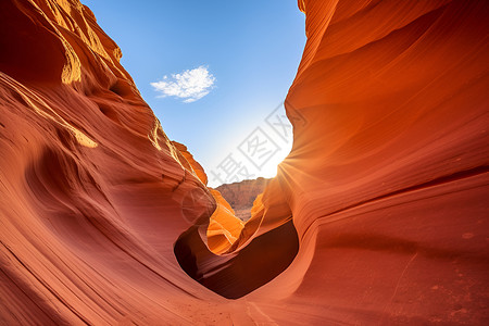 壮观的红岩峡谷景观高清图片