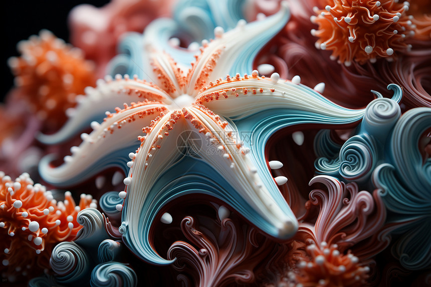 艺术美感的海星模型图片