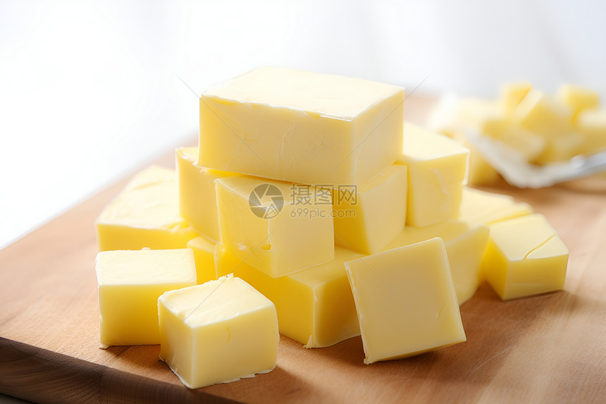 桌面上健康的黄油图片