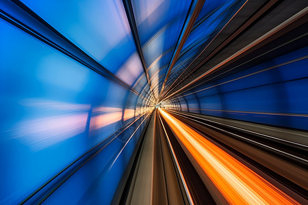 地下交通城市的铁轨隧道设计图片