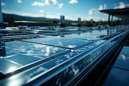 电力电子技术西能源的太阳能电板背景