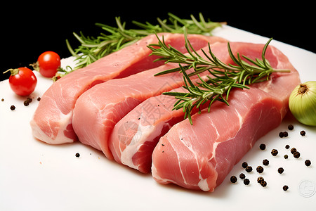 美味的新鲜猪肉背景图片