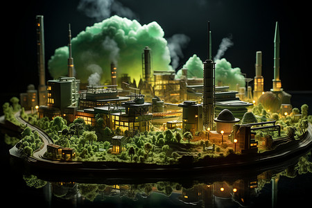 垃圾转能发电厂背景图片
