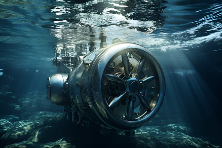 发动机动力水中的动力涡轮机设计图片