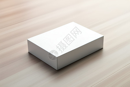 空白白素材木桌上的盒子背景