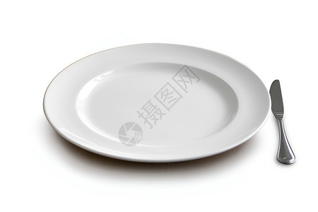 白色的陶瓷盘背景图片