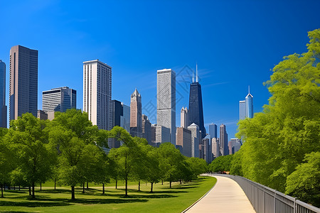 城市公园背景图片