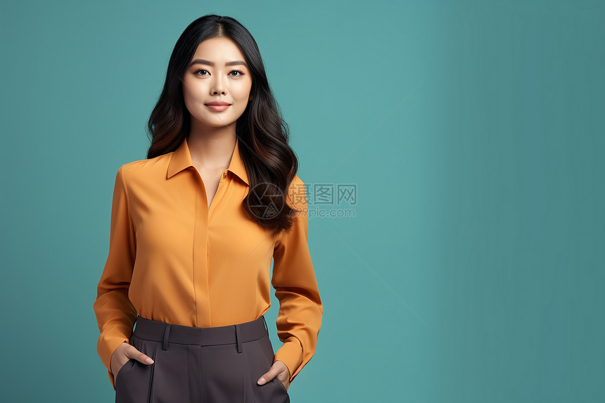 现代亚洲商务女性图片