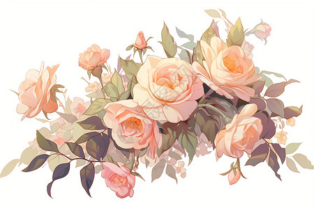 梦幻浪漫的玫瑰花背景图片