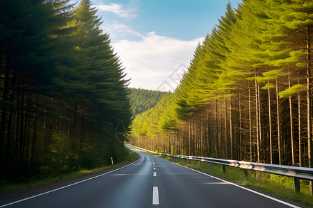 树林里的公路背景图片