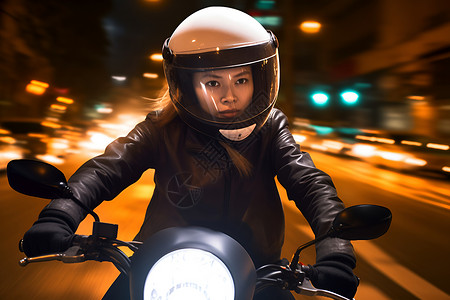 骑摩托车的女性背景图片
