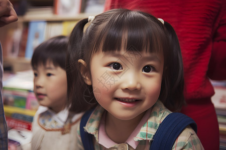 开心的女孩背景图片