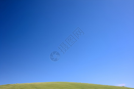 蓝天下的草坡背景图片