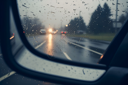 雨天公路下雨的公路背景