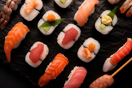 鲜美寿司背景图片