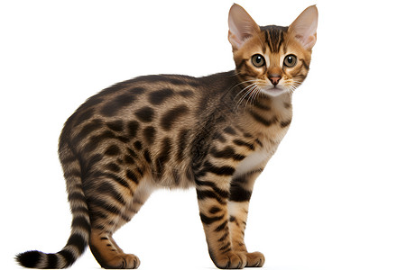 淡化斑点可爱的孟加拉猫背景