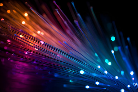 通信线缆缤纷的光纤设计图片