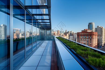 高层玻璃高层城市建筑背景