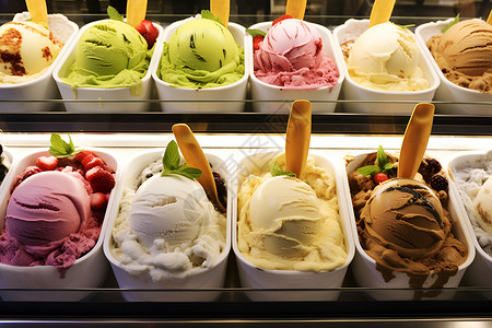 丰富多彩的冰淇淋背景图片
