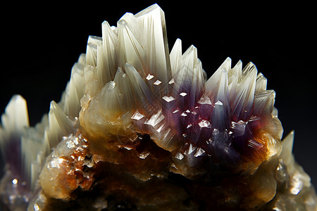 天然水晶矿石背景图片