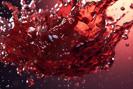 红葡萄酒飞溅泼洒的红葡萄酒背景